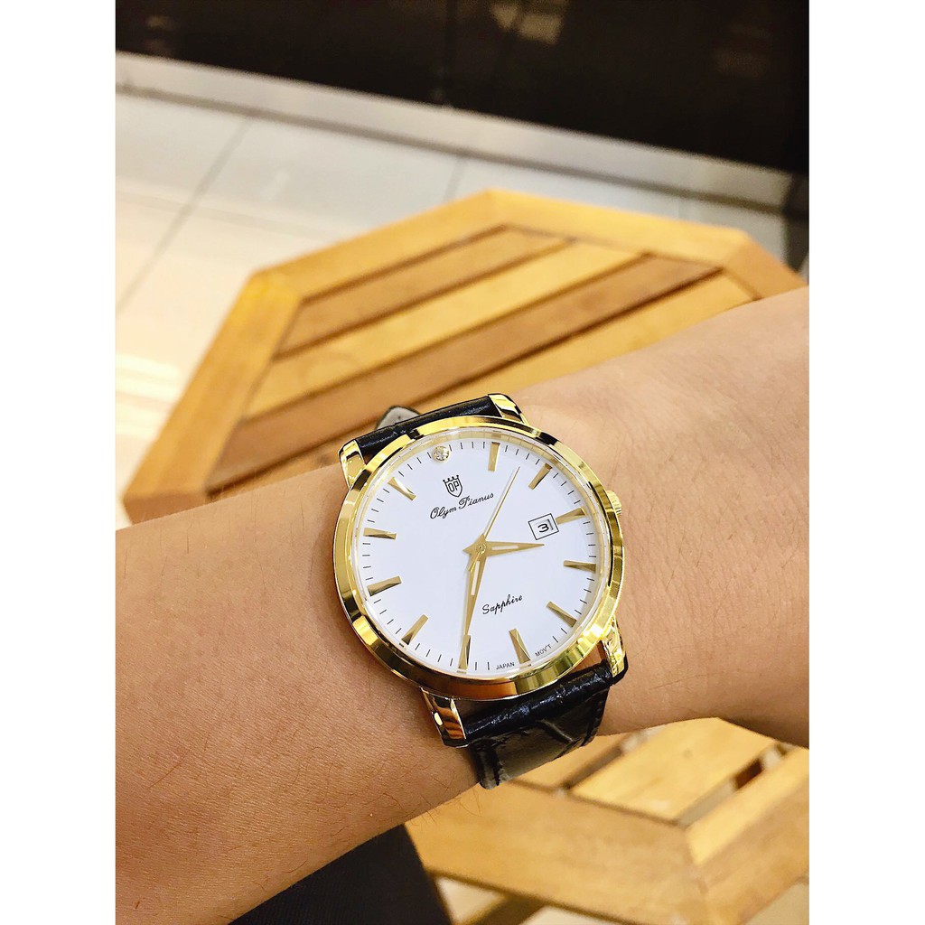 Đồng hồ nam dây da mặt kính sapphire chống xước Olym Pianus OP130-06 OP130-06MK-GL t | BigBuy360 - bigbuy360.vn
