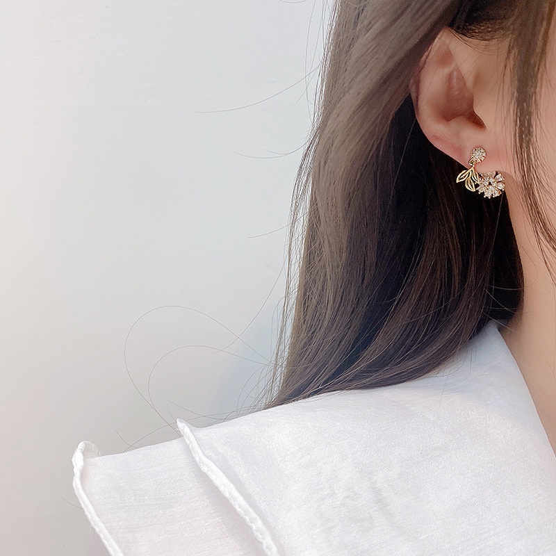 V.I.T House | Bông tai S925 hoa đá vàng