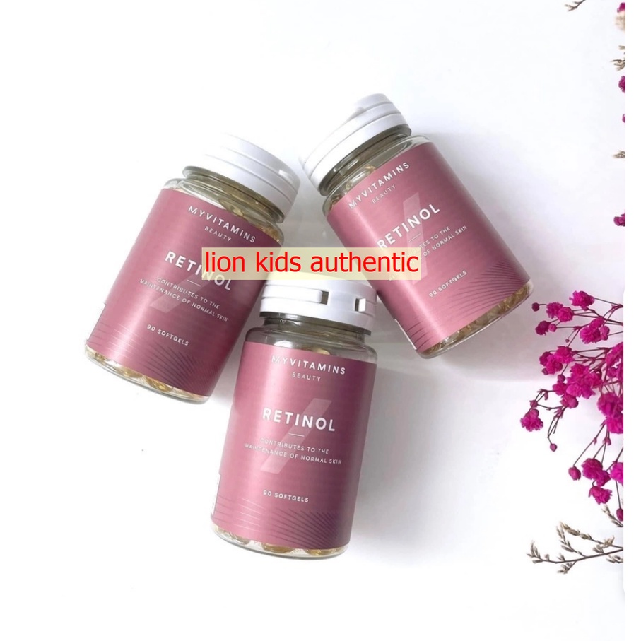 Viên uống Retinol Myvitamins UK 90 viên ,giảm lão hóa giúp đẹp da