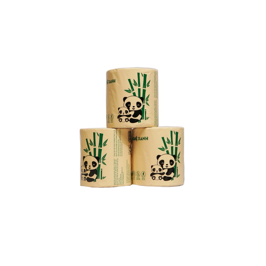 10 Cuộn Giấy Gấu Trúc BOBO BAMBOO Có Lõi Cao Cấp