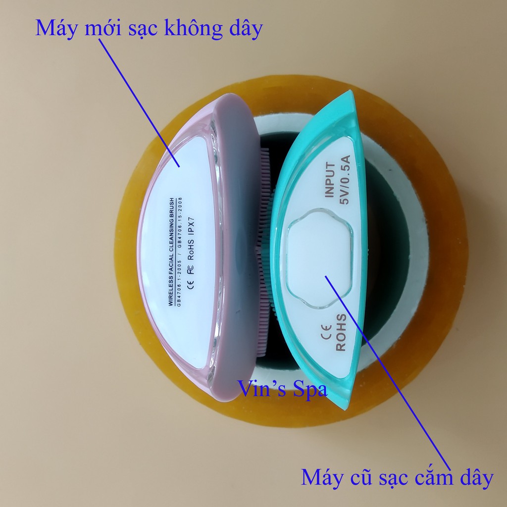 Máy rửa mặt nội địa Nhật sạc không dây, hồng baby | BigBuy360 - bigbuy360.vn