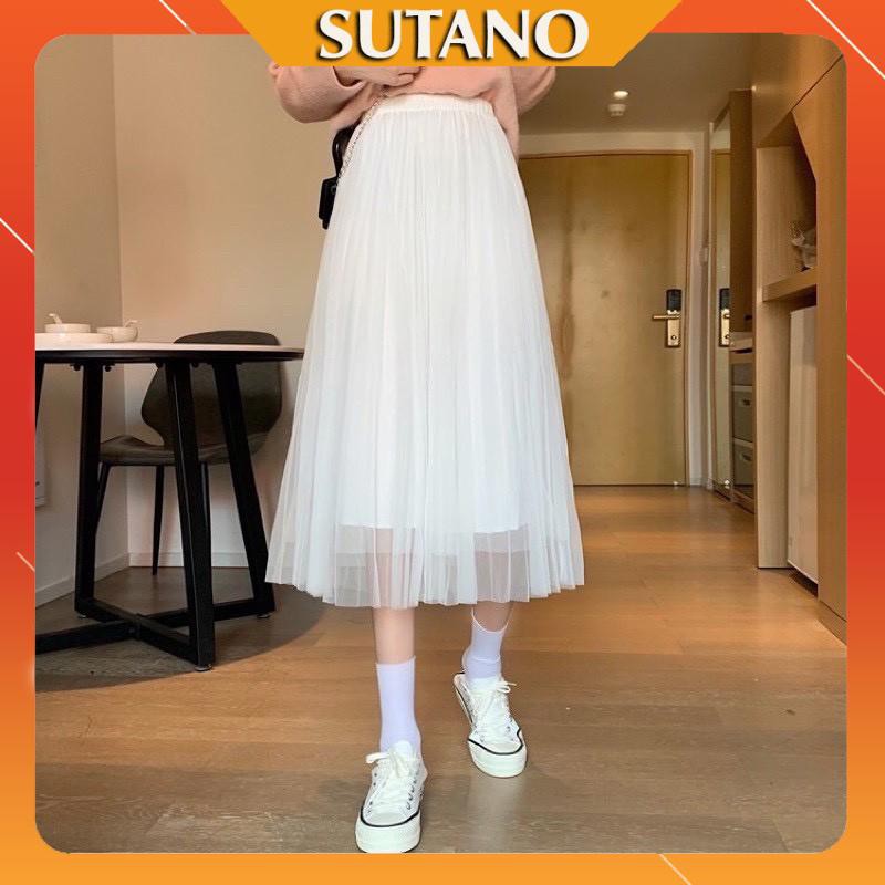 Chân váy dài Voan xếp ly sang chảnh