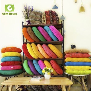 Đệm Ngồi Bệt, Nệm Ngồi Tròn Đơn Sắc Cao Cấp (40,45Cm)
