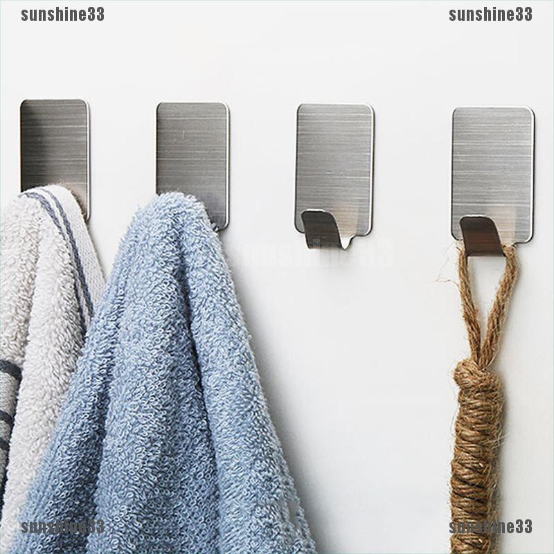 Set 6 Giá Đỡ Inox Dán Tường Hình Vuông Cho Nhà Bếp