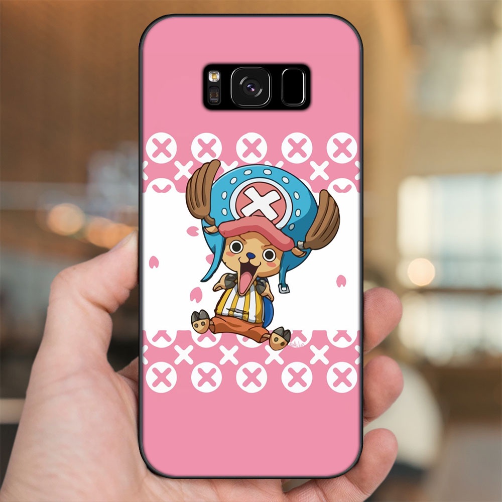 Ốp lưng Samsung S8, S8 Plus viền đen in hình Chopper One Piece Đảo Hải Tặc