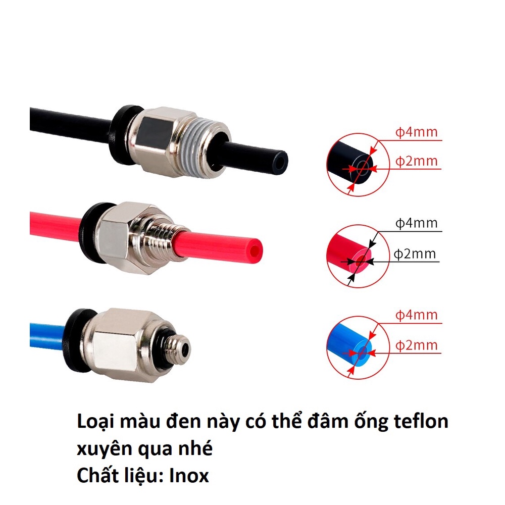 Đầu Nối Ống Teflon Cho Máy In 3D