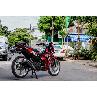 Tem Rời Dán Xe Raider FI Mẫu Đỏ Đen Trắng Chữ Satria F150 Cực Hot, Hàng 3 Lớp Chất Lượng Cao