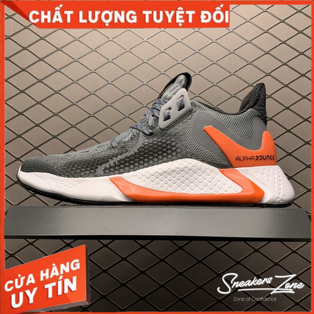 (FREESHIP+HỘP+QUÀ) Giày thể thao sneakers ALPHABOUNCE instinct M 2020 Xám đế đỏ cực đẹp cho cả nam và nữ