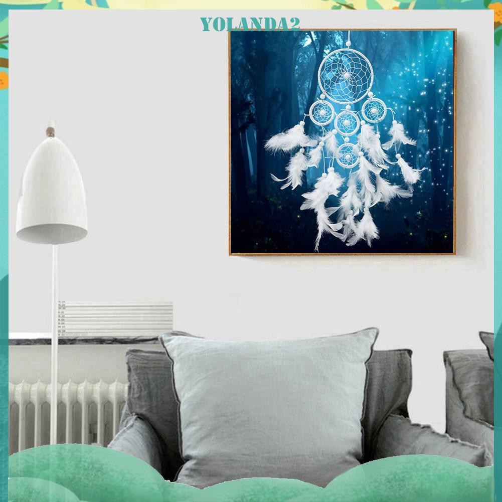 Bộ Tranh Đính Đá 5d Tự Làm Hình Dreamcatcher Độc Đáo