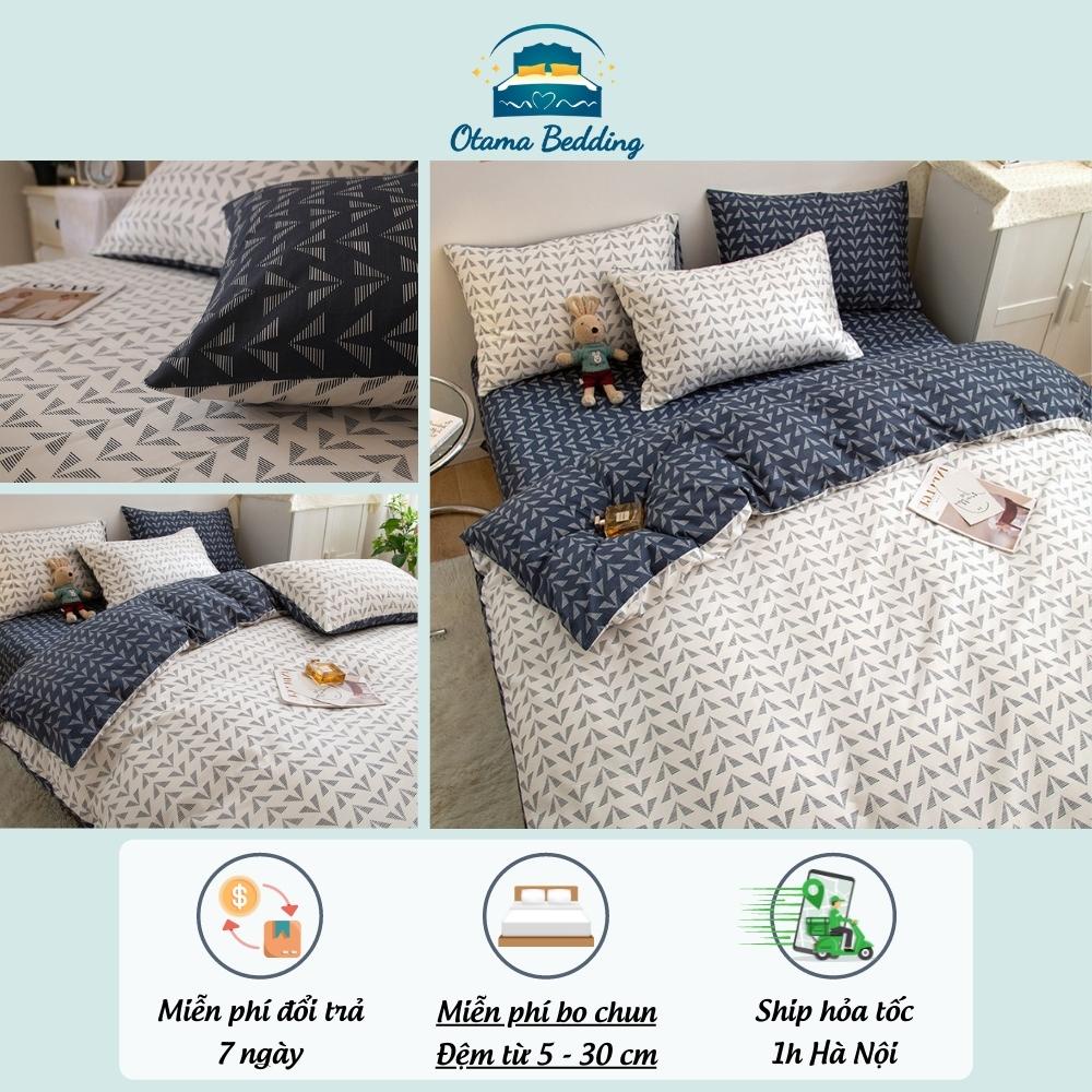 Bộ chăn ga gối poly cotton mùa hè dày dặn, Bộ chăn ga 4 món chất cotton poly cao cấp mềm mịn - Otama Bedding | BigBuy360 - bigbuy360.vn