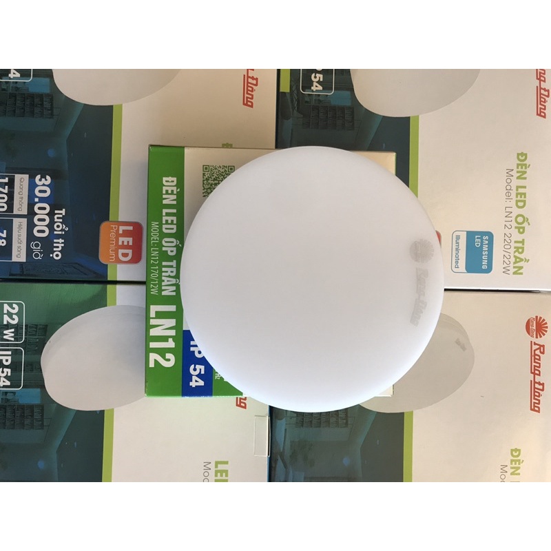 Đèn Ốp Trần Rạng Đông Vuông,  Tròn 12W , 18W , 24W