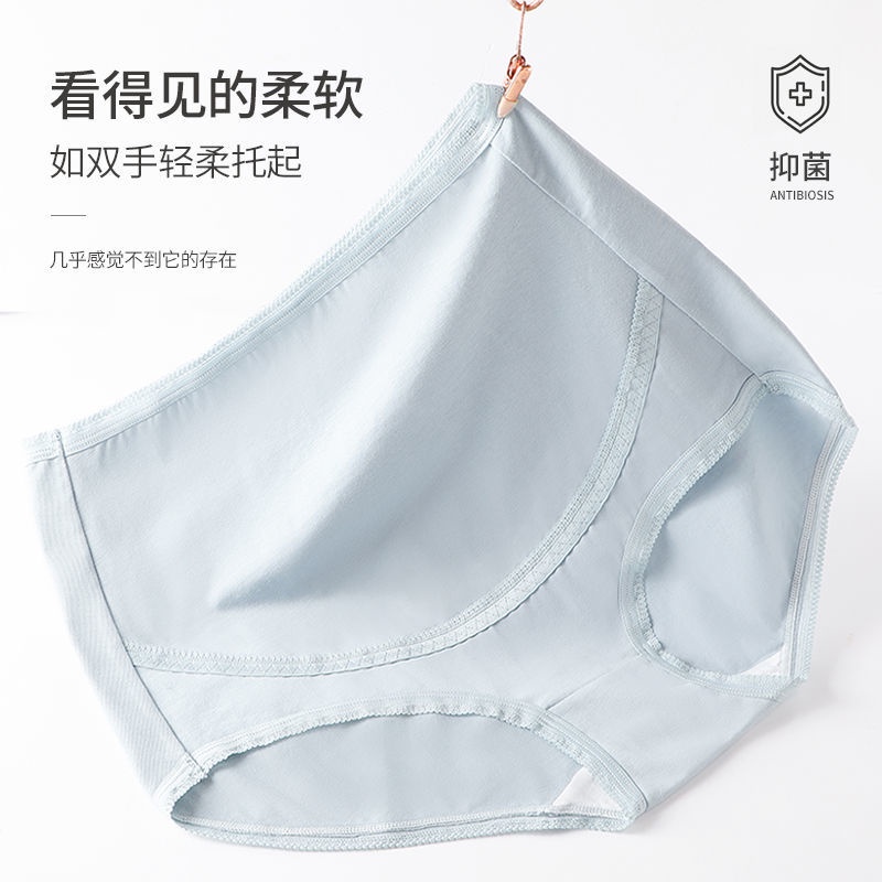 Quần Lót Cotton Lưng Cao Thoáng Khí Kháng Khuẩn Cho Mẹ Bầu