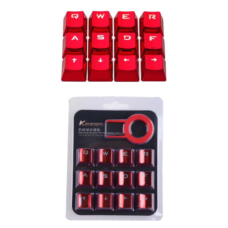 Set 12 Nút Bấm Nhựa Mạ Điện Cho Bàn Phím Cherry MX Axis
