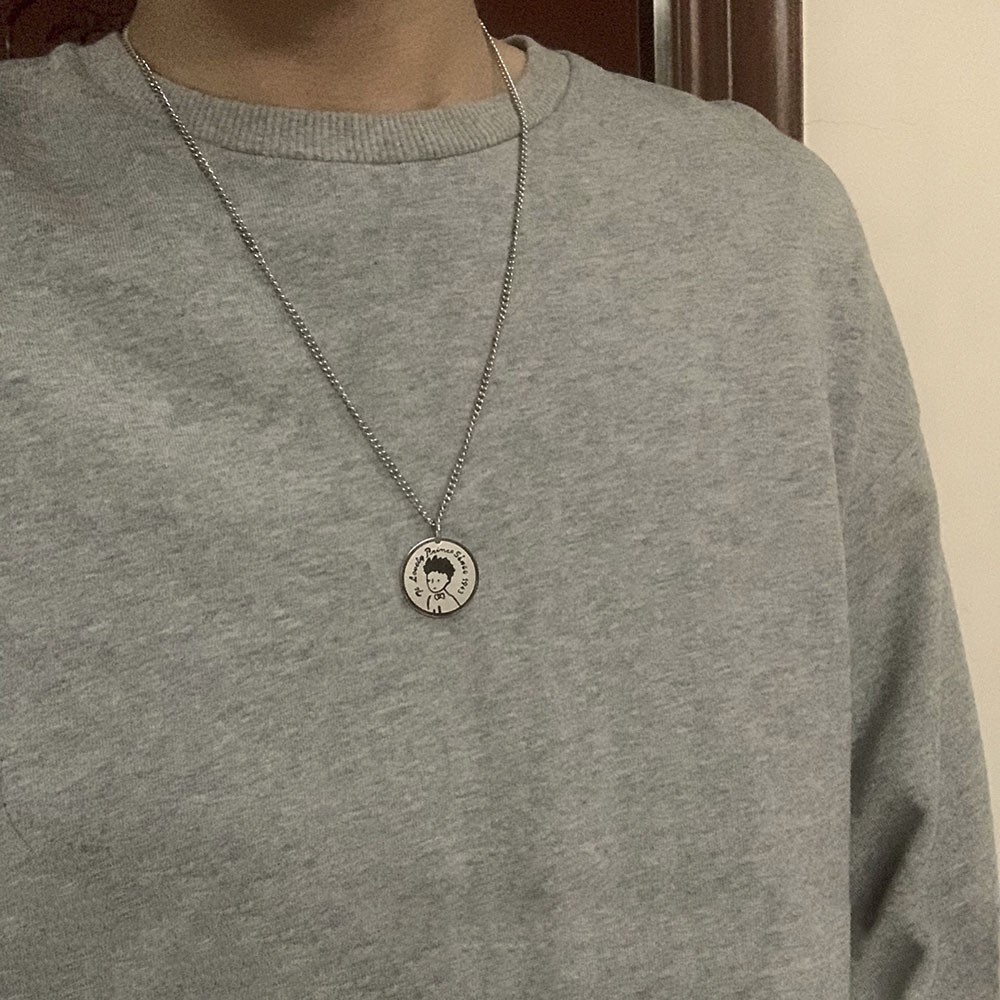 vòng cổ Mặt Tròn Phong Cách Hip Hop Cho Nam Và Nữ