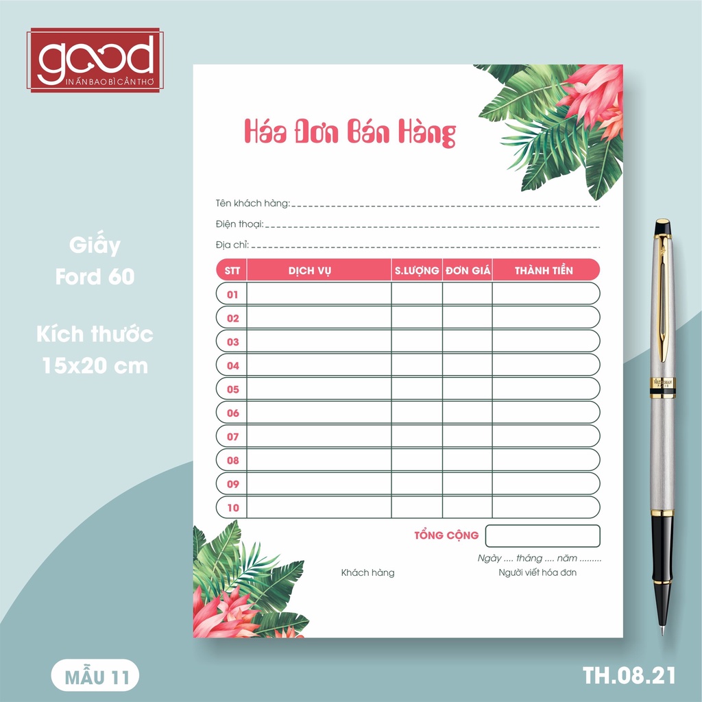 HÓA ĐƠN BÁN HÀNG - HÓA ĐƠN BÁN LẺ SET 50 TỜ SIÊU DỄ THƯƠNG