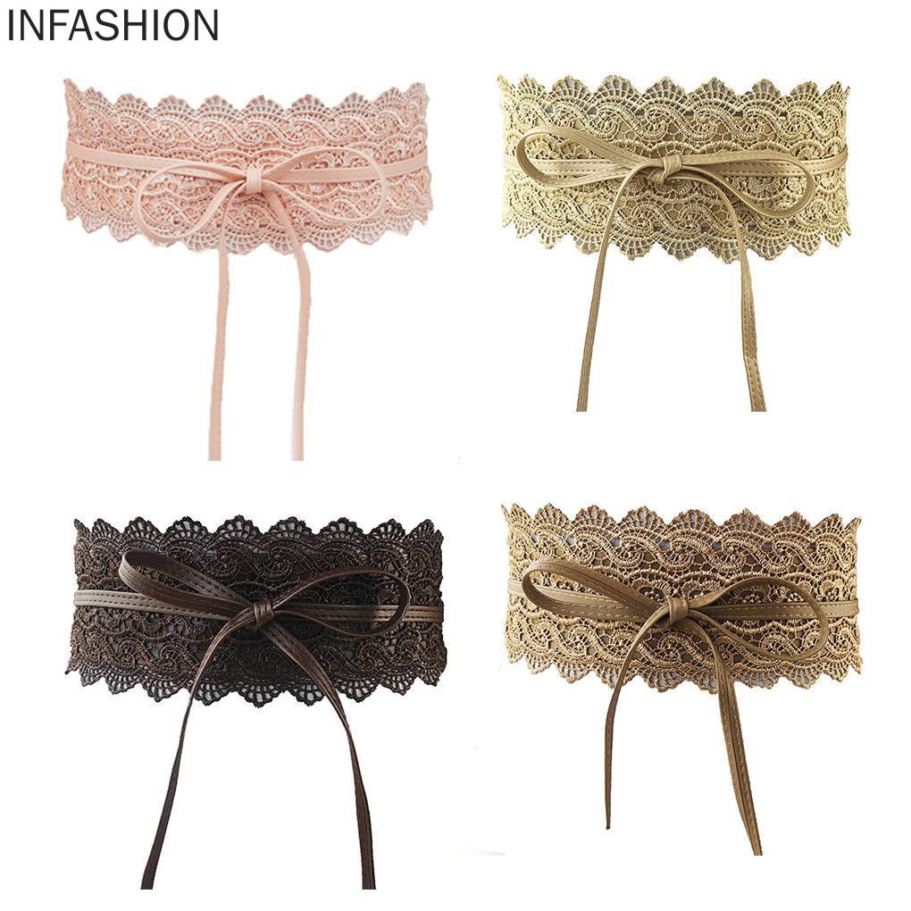 Thắt Lưng Ren Bản To Thời Trang Cho Nữ