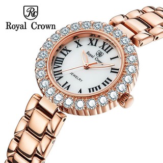 Đồng hồ Royal nữ Crown 6305 Rose Gold