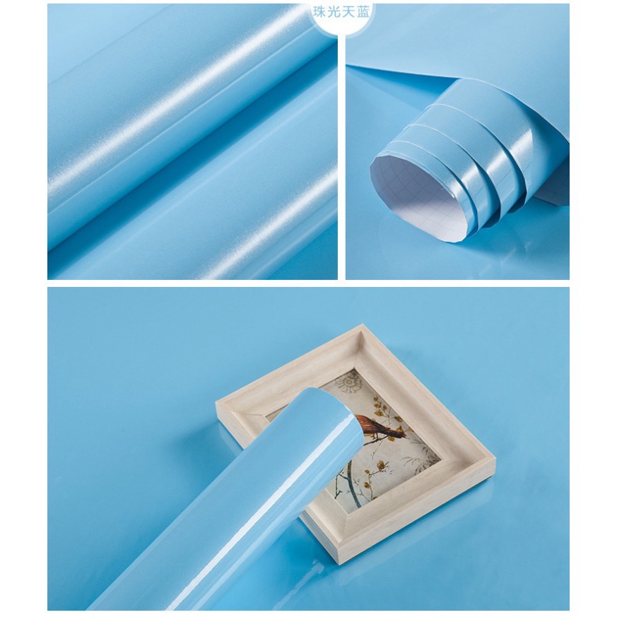 Giấy dán tường decal các mẫu màu trơn có sẵn keo mặt sau - khổ 1,2m