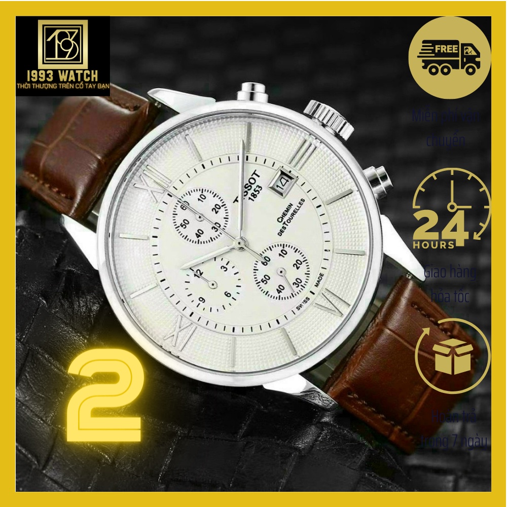 Đồng Hồ Nam Tisot 6 Kim , Máy Pin , Dây Thép , Size 41mm (1993watch)