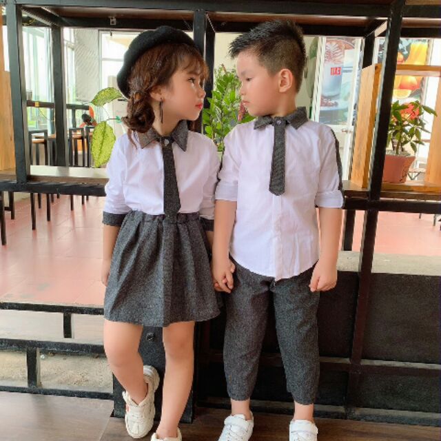 bộ học sinh bé trai bé gái
