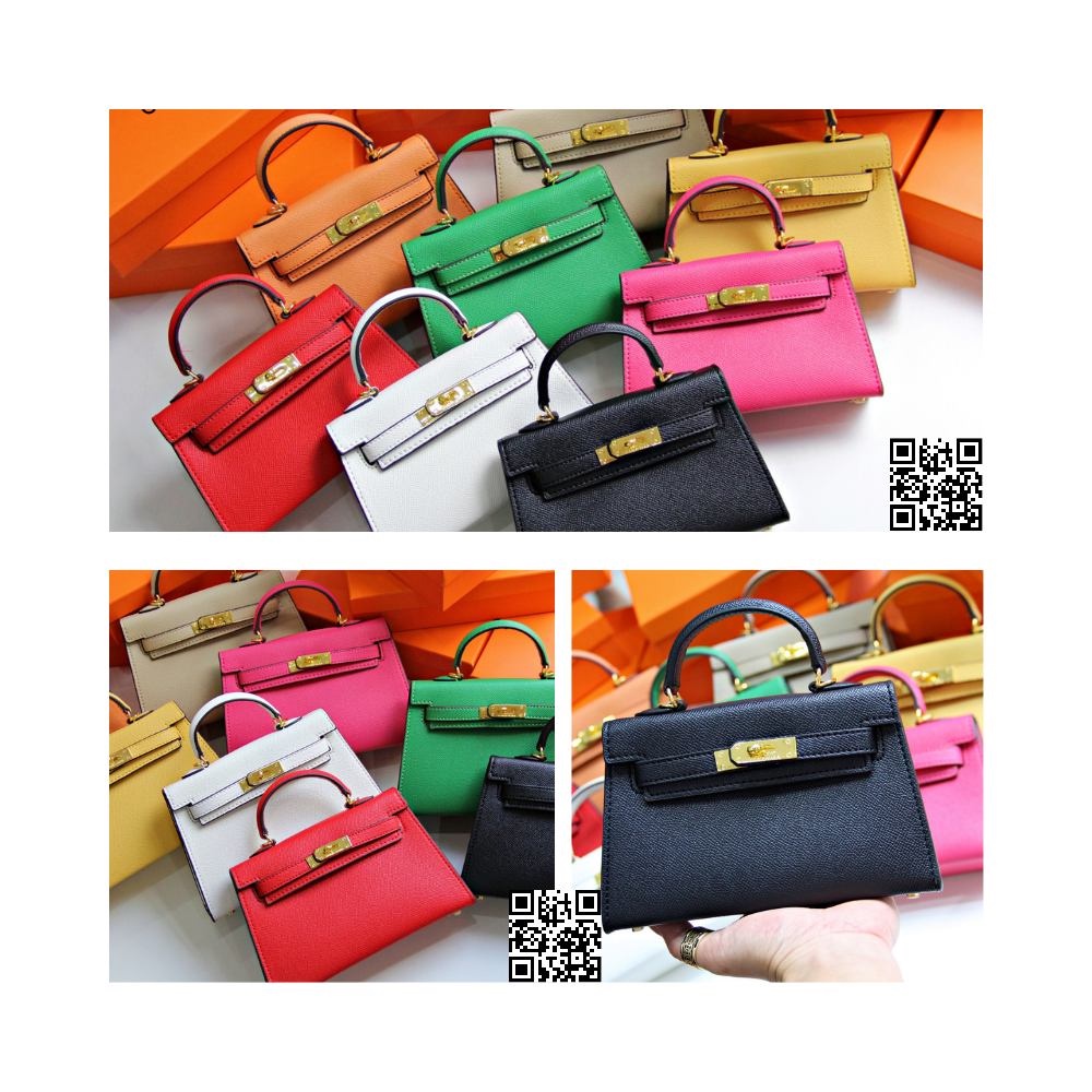 Túi Xách Nữ Kelly Da Epsom Size 22cm Cao Cấp Có Hộp Đẹp Hàng Có Sẵn