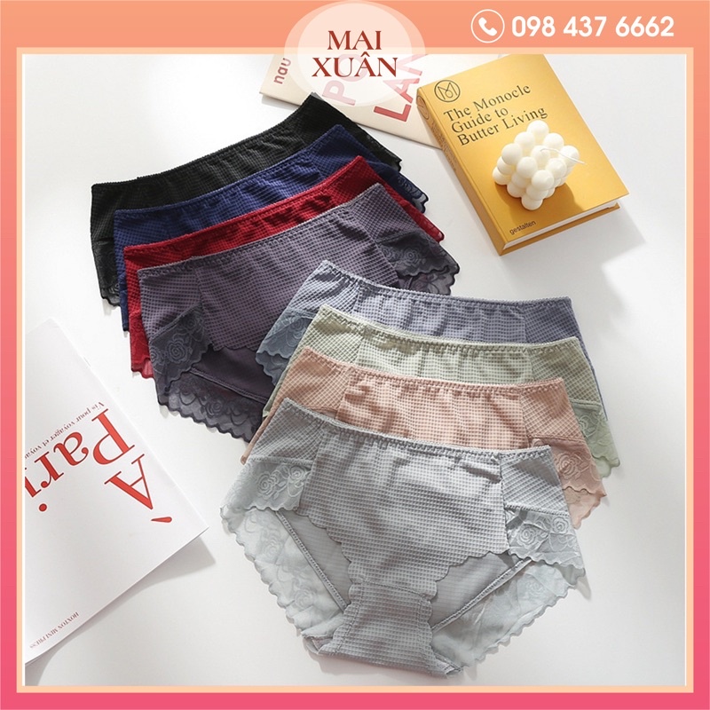 Quần Lót Su Nữ Thun Lạnh Phối Ren Cao Cấp Sexy PINK STORE QL2207