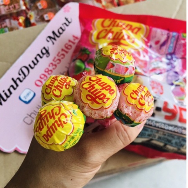 5 que kẹo mút chupachups mix vị