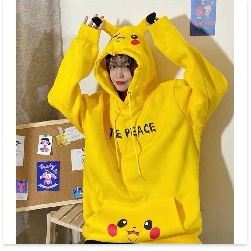 ÁO HOODIES PIKACHU NỮ SIÊU XINH SIÊU ĐÁNG YÊU FROM TO Y HÌNH  THỜI TRANG KME.STORE