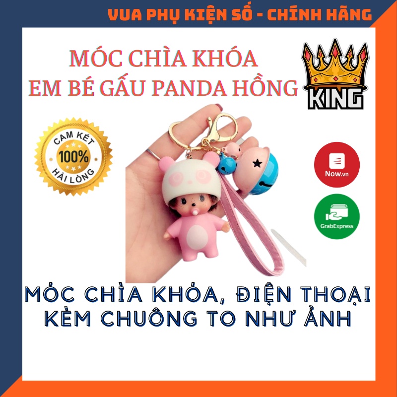 Móc Khoá Hình Các Em Bé Ngộ Nghĩnh ✓ Gấu Panda ✓ Mẫu Mã Độc Đáo, Mới Nhất 2018 ( Có Kèm Chuông )