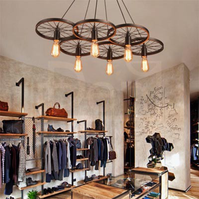 ĐÈN THẢ TRANG TRÍ VĂN PHÒNG,PHÒNG KHÁCH,PHÒNG NGỦ,BÀN ĂN,SHOP QUẦN ÁO HÌNH BÁNH XE KÈM BÓNG YJP-16