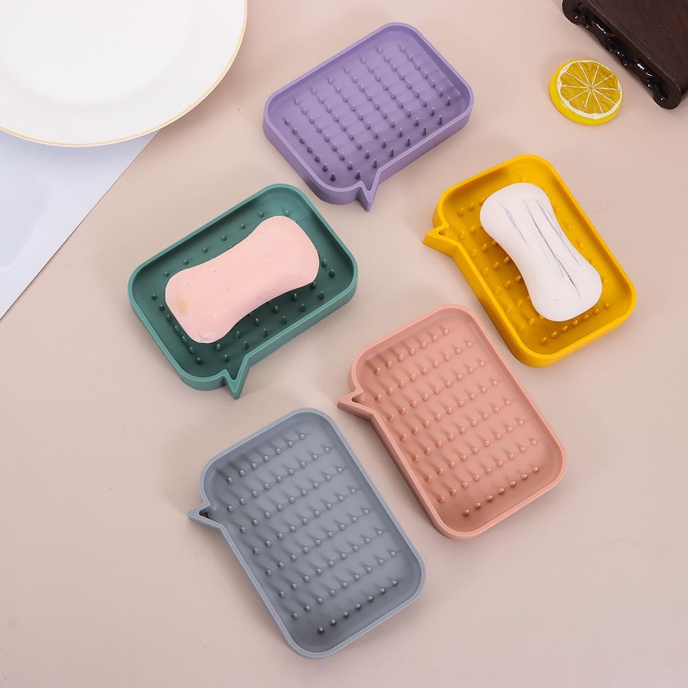 Khay Silicone Đựng Xà Phòng Tự Dính Giúp Tiết Kiệm Không Trượt Tiện Dụng