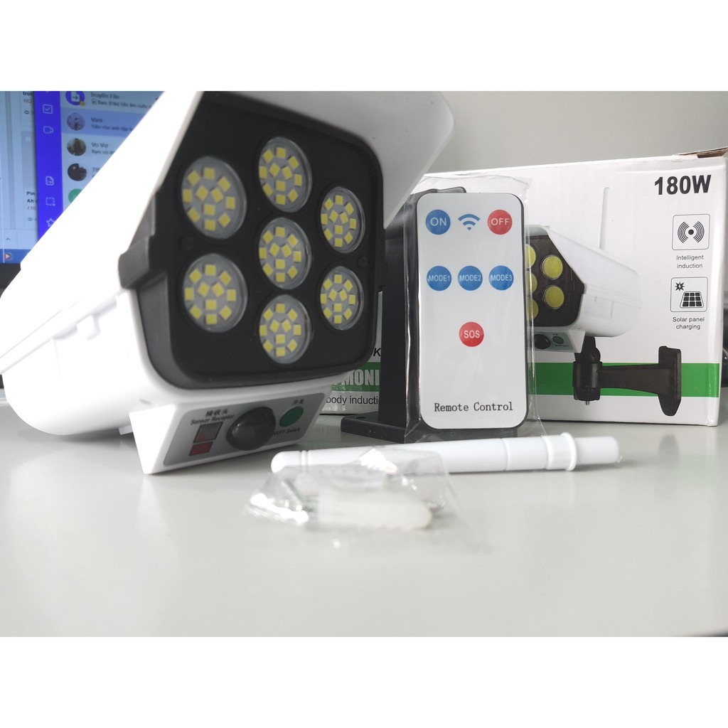 Đèn Năng Lượng Mặt Trời Hình Camera 3 Chế Độ Cảm Biến Chuyển Động Siêu Sáng,Dễ Lắp Đặt