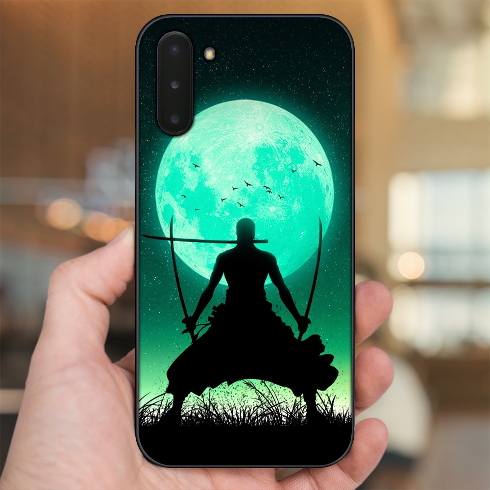 Ốp lưng Samsung Note 10 viền đen in hình Zoro One Piece