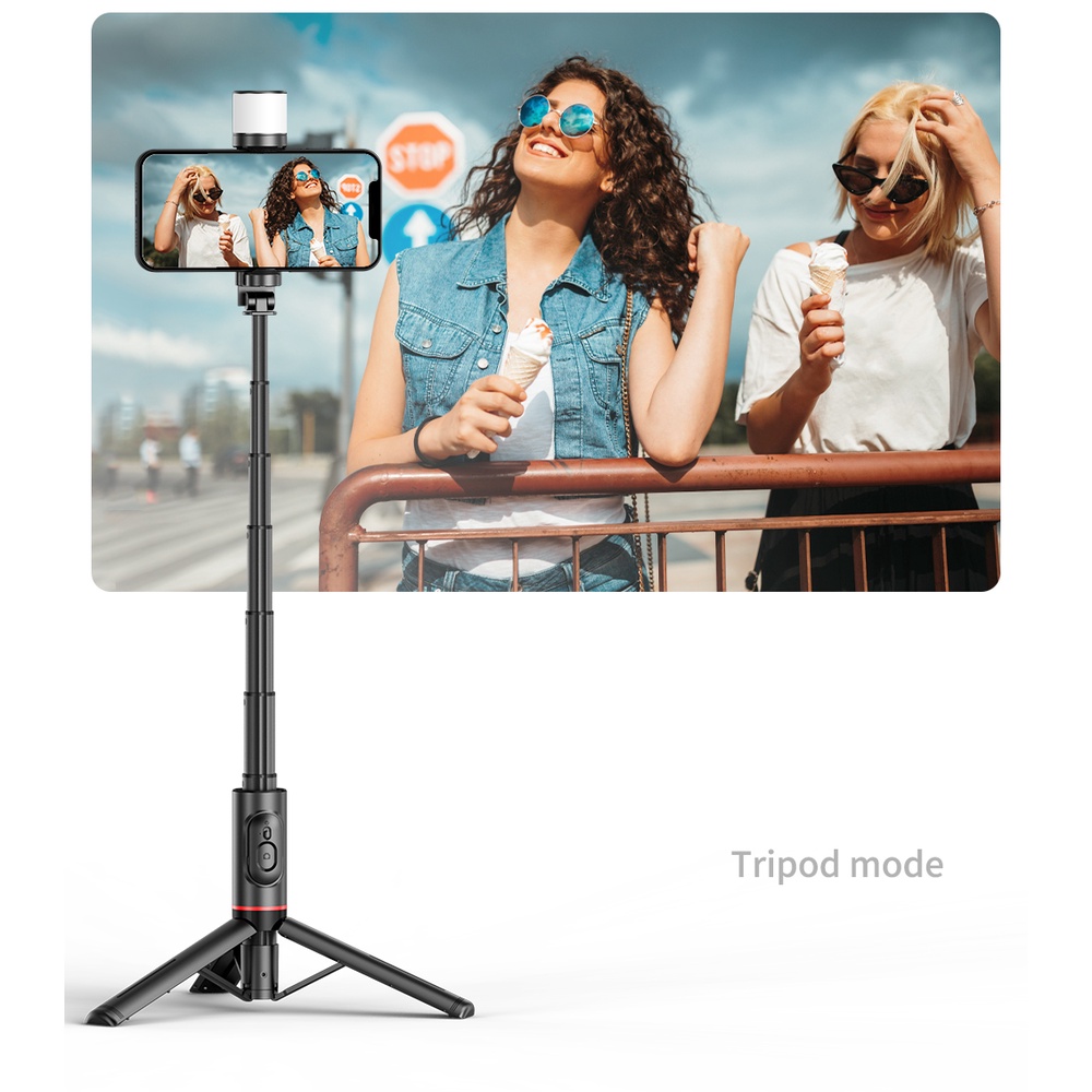 Gậy Tự Sướng Bluetooth Không Dây Q12S Di Động Thu Gọn Được Với Ánh Sáng Đổ Cho Android IOS