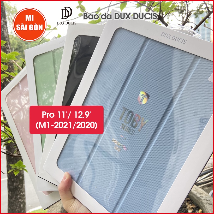 [Hỏa Tốc HCM] Bao da DUX DUCIS iPad Pro 11/12.9 inch (M2-2022/M1-2021/2020/2018) (TOBY SERIES) - Có Khay Đựng Bút - Hồng