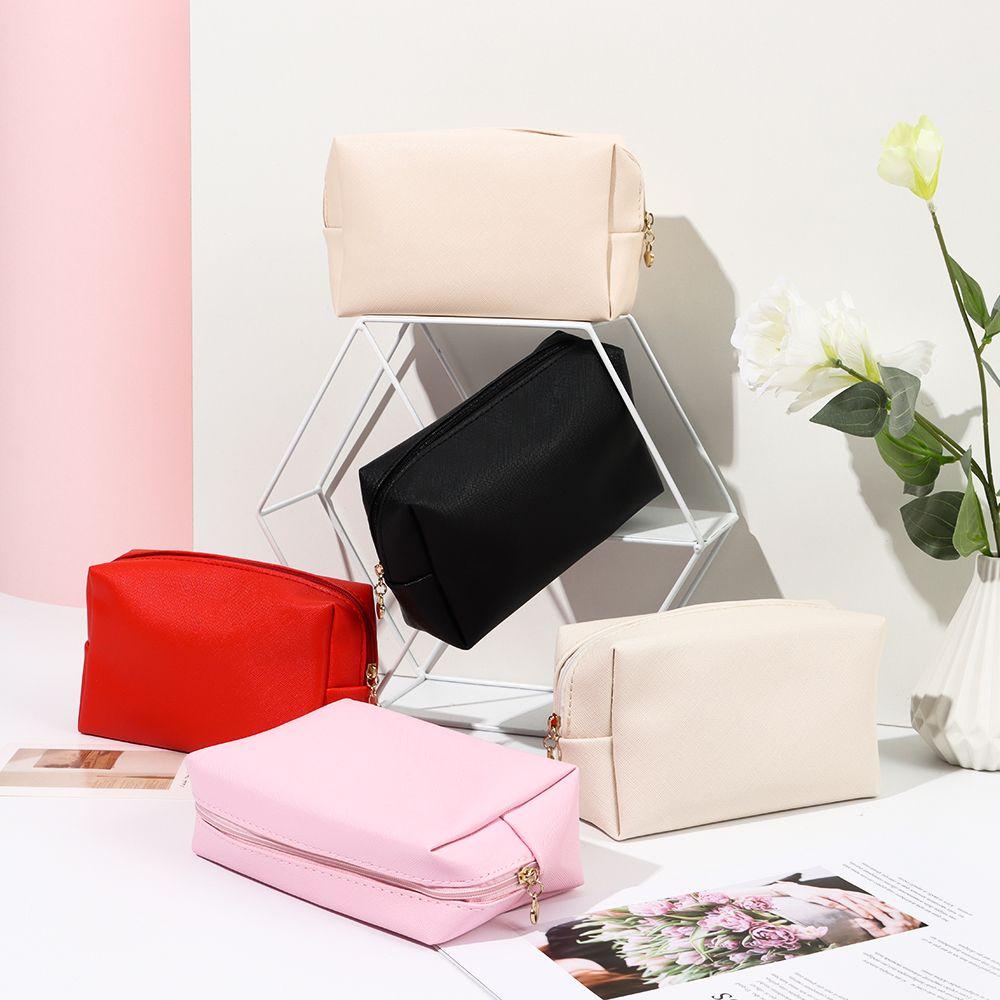 Túi Đựng Đồ Trang Điểm Màu Trơn Tiện Dụng Khi Đi Du Lịch