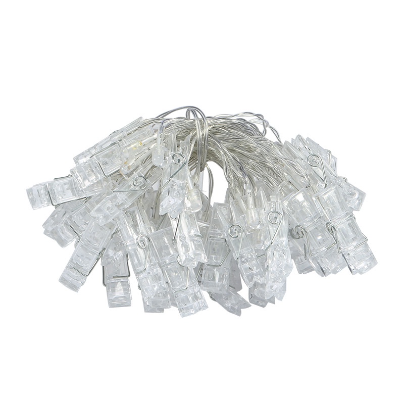 2m Dây Đèn LED 10 Bóng Dùng Pin Kèm Hộp Pin Dùng Trang Trí Tường