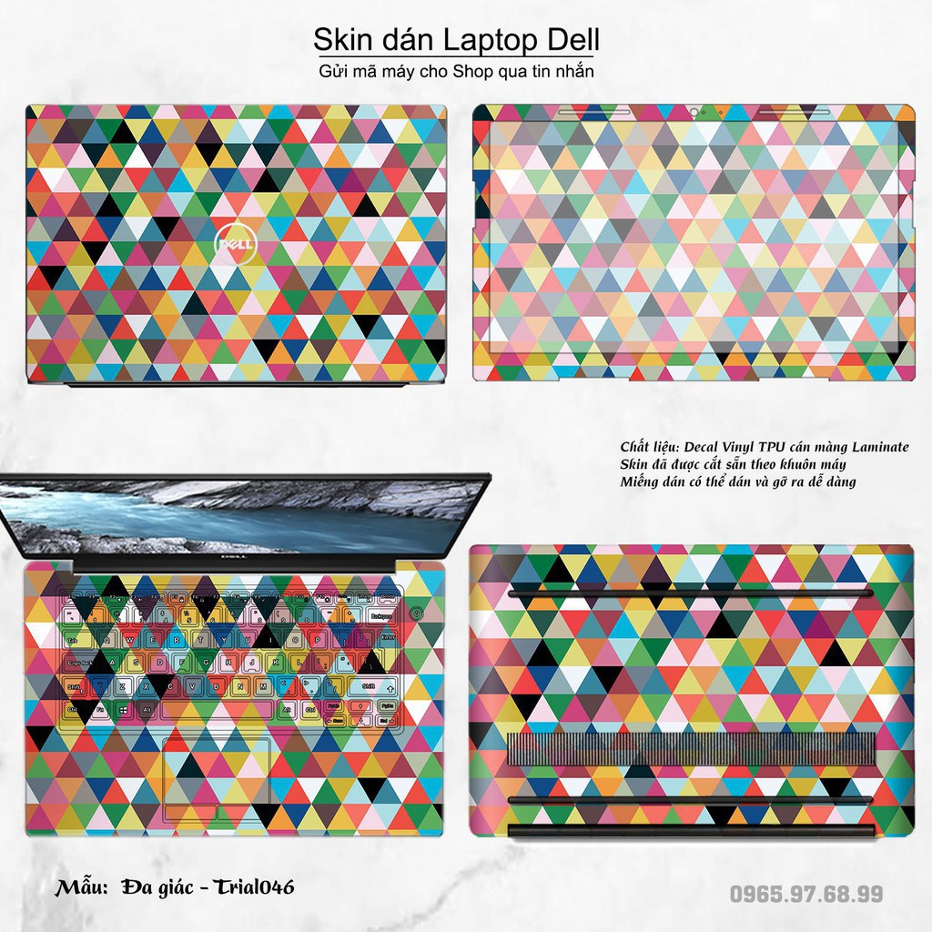 Skin dán Laptop Dell in hình Đa giác _nhiều mẫu 8 (inbox mã máy cho Shop)