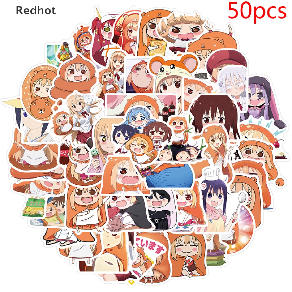 &lt; Redhot &gt; 50 Chiếc Phim Hoạt Hình Himouto! Miếng Dán Trang Trí Laptop / Xe Đạp Hình Umaru-chan Dễ Thương