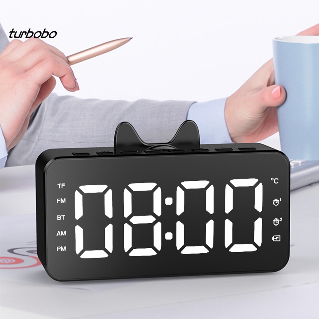 Loa bluetooth 5.0 không dây turbobobo Q9 có đồng hồ sạc lại được