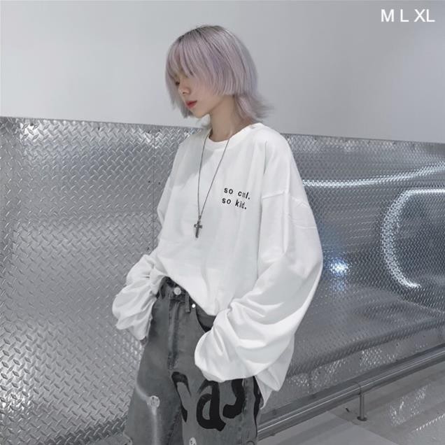 Áo thun tay dài form rộng ulzzang thu đông phong cách Hàn Quốc SO COOL SO KIND unisex - ảnh thật ở cuối ་