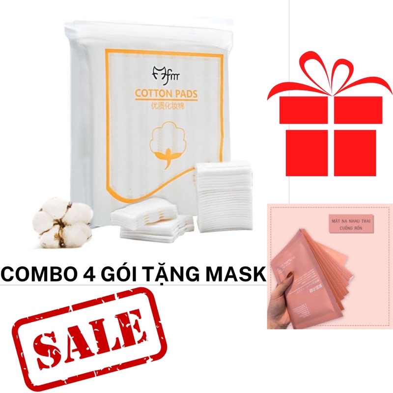 Bông tẩy trang 3 lớp Cotton Pads (gói 222 miếng)