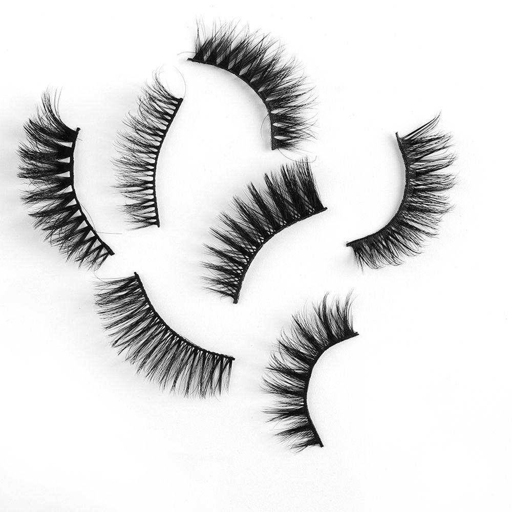 OSIER1 Set 5 Cặp Lông Mi Giả 3D Handmade Thời Trang Dành Cho Nữ