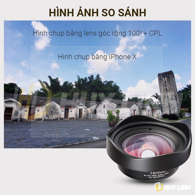 Lens Ulanzi 16mm 4K HD - Ống kính góc rộng 100 độ + Filter CPL cho điện thoại, máy tính bảng