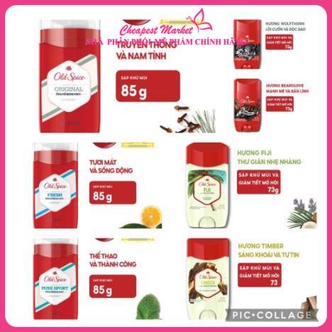 Lăn sáp khử mùi nam Old Spice 85g Pure Sport | Fresh | Original 73g Timber | Bearglove | Fiji | Wolfthorn 68g