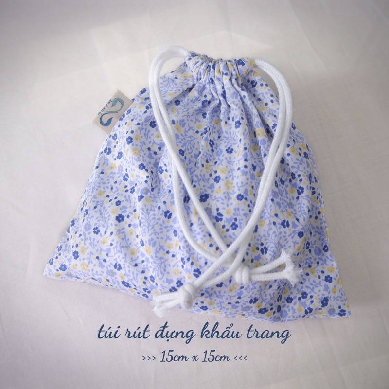 Túi vải rút mini vải linen