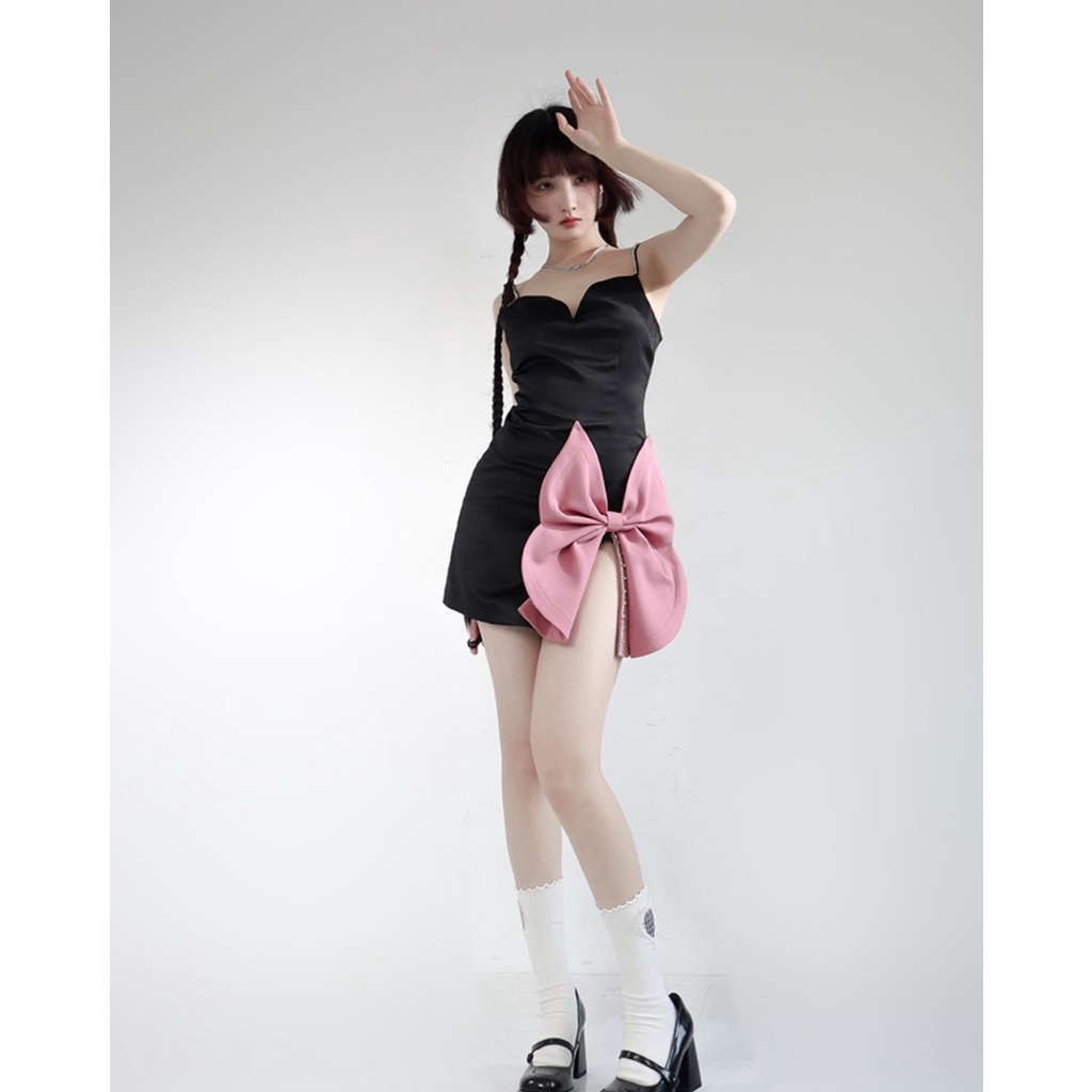 Đầm Ngắn Dáng Ôm Màu Sắc Tương Phản Thời Trang Mùa Hè Dành Cho Nữ 2022