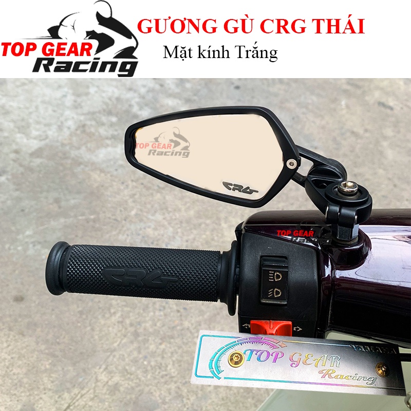 Gương Gù Kính Trắng CRG Kèm Ốc Lắp Chân Mọi Xe &lt;TOPGEAR&gt;