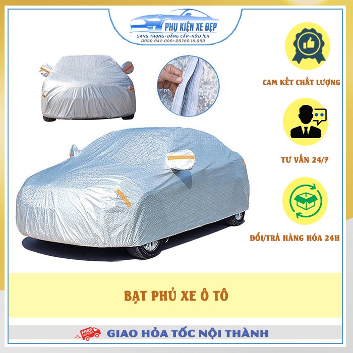 Bạt phủ xe ô tô CAO CẤP - HÀNG LOẠI 1 Hatback, Sedan, SUV tráng Nhôm 3 lớp phản quang các hãng Carfu, YIKA