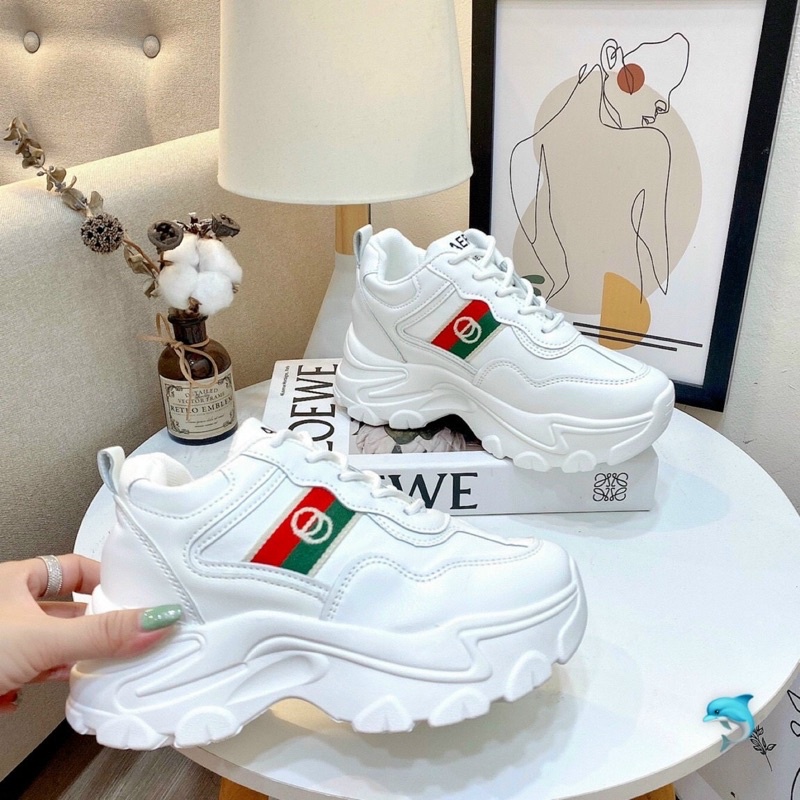 GIÀY THỂ THAO SNEAKER NỮ ĐỘN ĐẾ BUỘC DÂY HÀNG ĐẸP SẴN